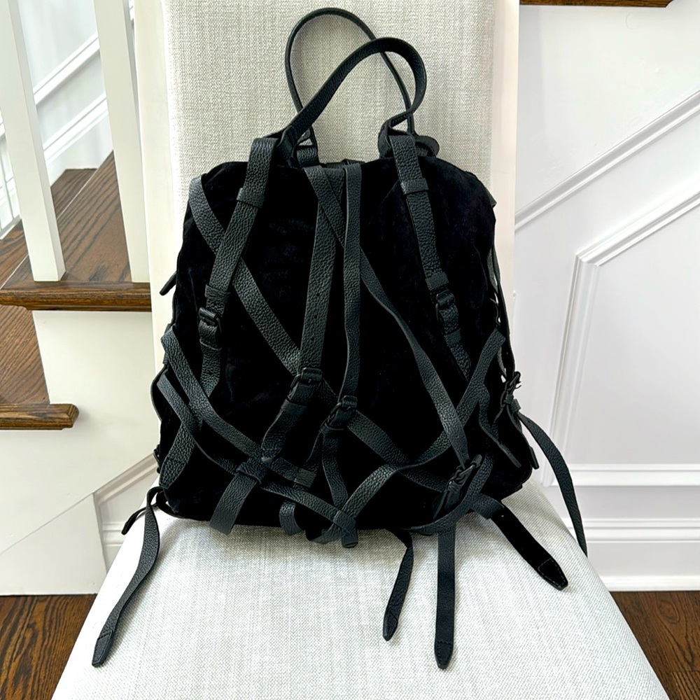 ALEXANDER WANG Leather Suede Kirsten Black Satchel